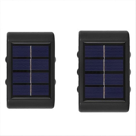 Wasserdichte LED-Solarwandleuchte für den Außenbereich, geeignet für Zäune, Gärten und als dekorative Solarbeleuchtung, weißes Licht (1/5)