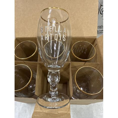 Stella Artois Vintage - Lot de 6 verres à bière 25 cl - Neuf