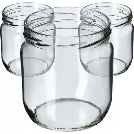 KADAX 48er-Set Marmeladengläser 425 ml mit Schraubdeckel