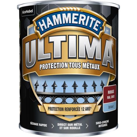 Peinture métal acrylique ULTIMA Brillant Rouge 2,5L - Hammerite