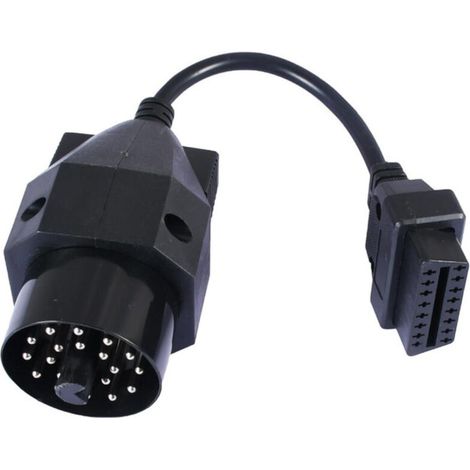 Câble Adaptateur OBD2 20 Broches à 16 Broches - Pour Diagnostics Véhicule - Compatible Modèles BMW E36 E38 E39 E46 E53 X5 Z3 - 1 Pièce (1/5)