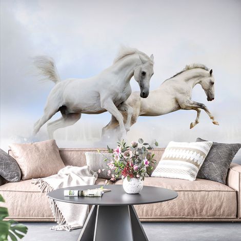 Papier peint panoramique - Chevaux - 130 cm x 86 cm (1/4)