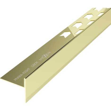 Mexen Line-B listón de caída para suelo 120 cm derecho, dorado - 185001120R (1/5)
