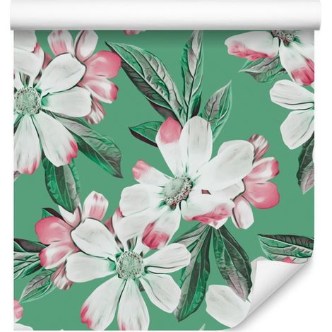 Bunte Blumentapete für Wohn- und Schlafzimmer, 50 x 1000 cm (1/5)