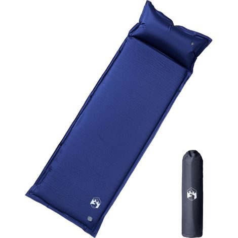Selbstaufblasende Isomatte mit Kissen Marineblau
