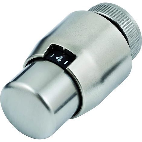 Thermostat head, M30 x 1.5, brushed, Thera 200 Design, radiator (1/3)