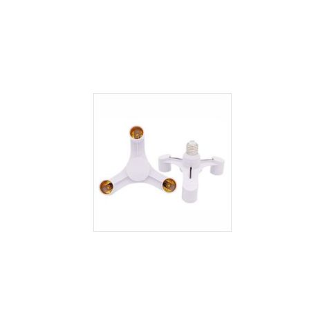 E27-auf-3E27-Fassung für 2-Zoll-, 1/3-Zoll-, 1/4-Zoll- und 1/5-Zoll-LED-Lampen – 1 E27-Split-Sockel-Adapter für LED-Lampen (1/3") – Crezuo