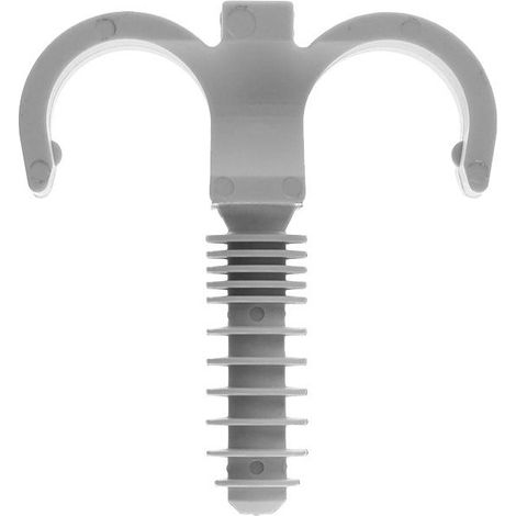 Seau de 250 RAMCLIP gris double Ø18 pour fixer les gaines souples - Ram