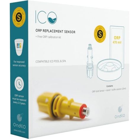 Sonda Sensore Plug & Play ORO GOLD - ORP / REDOX / SALE per Isolotto Tecnologico Ondilo ICO - Rilevatore Parametri Ph + Cloro + Sale + Bromo + Temperatura Acqua Piscina + Kit Calibrazione