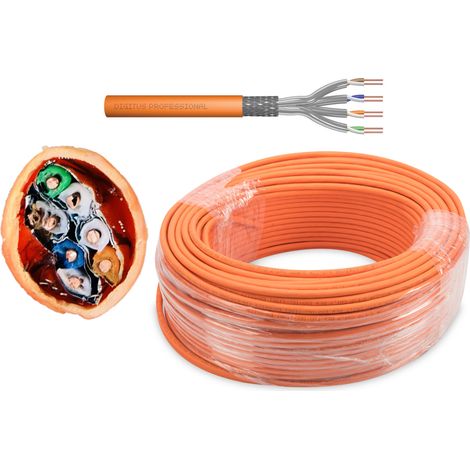 Cavo Internet, cavo di rete LAN, doppino intrecciato AWG23, S/FTP cat.7, 50 m (1/5)
