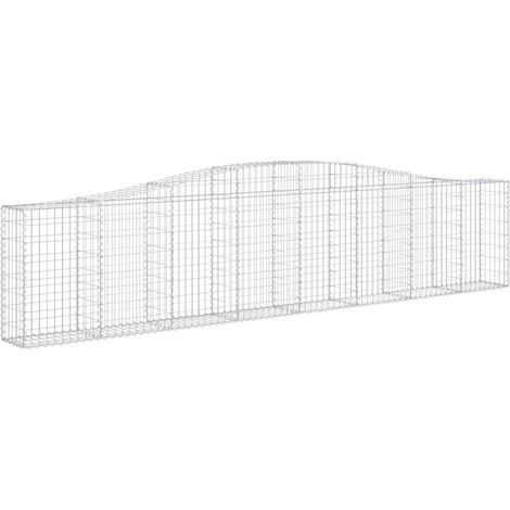 Maison Exclusive - Gabione mit Hochbogen 400x30x80/100 cm Verzink