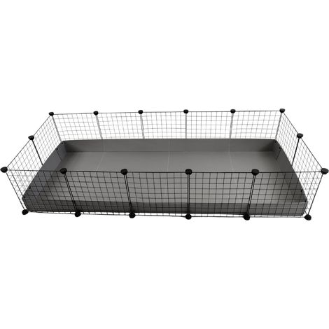 Recinto per cane C e C 3x2 180x75x37 cm Maiale coniglio riccio Argento (1/5)