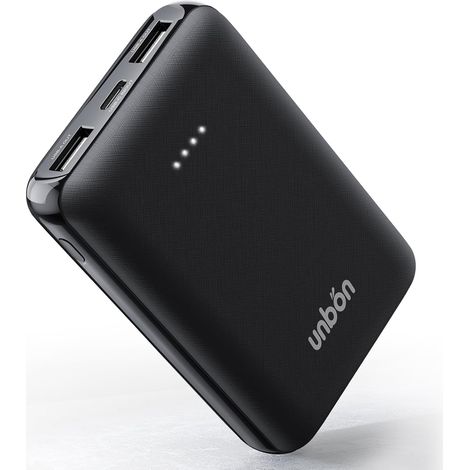 Batterie Externe USB 10000mAh pour Gilet Chauffant, Power Bank Mini Ultra Compact Légère, Batterie de Secours Chargeur Portable avec 2 Ports de Sortie USB-A pour Veste Chauffante et Smartphone (1/5)