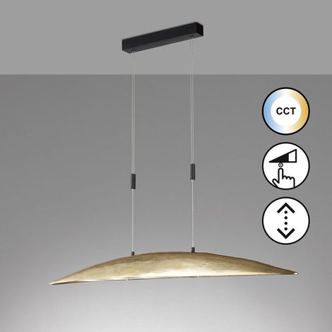[GEBRAUCHT] B-Ware Fischer & Honsel Hängeleuchte Pendelleuchte LED Leuchte Colmar gold antik 131 cm (1/2)