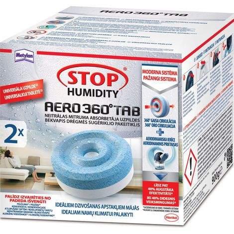 Henkel Tablettes Stop Humidity AERO 360° pour Déshumidificateurs