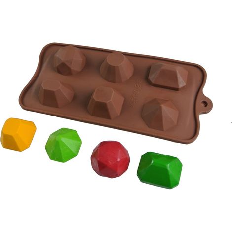 Molde de silicona para bombones, decoraciones de confitería y diamantes. (1/2)