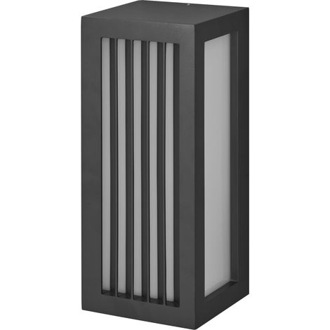 Luminaire extérieur applique murale, E27, gris foncé, aluminium, installation facile et rapide, diffuseur dépoli, classe de protection IP65, utilisation en extérieur (1/5)