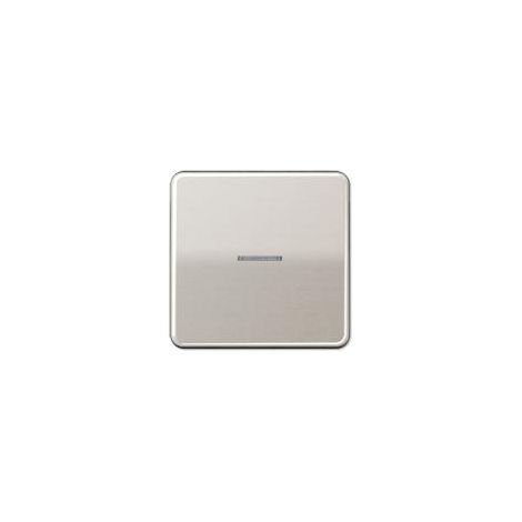 Jung Tasto basculante 1 posto, con conduttore di luce, Alluminio anodizzato, Serie CD, platino CD 590 KO5 PT