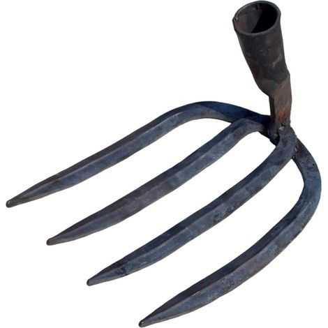 4 tête de râteau Outil Pelle à palourde Manche de râteau extracteur Debout râteau à Feuilles Rester kit Jardinage kit de Jardinage Gardening Tools râteaux de Jardin en métal Black (1/5)