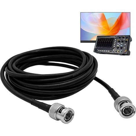 Câble SDI 3G/6G/12G BNC RG6 - Câble vidéo SDI - 75 ohms - Câble coaxial BNC mâle vers mâle - Pour caméra HD-SDI et enregistreur de surveillance - 5 m (1/5)