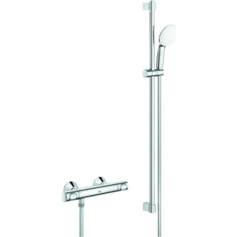GROHE Grifo termostático para ducha Grohtherm 500 347971 con conjunto de ducha 900mm cromo, 34797001