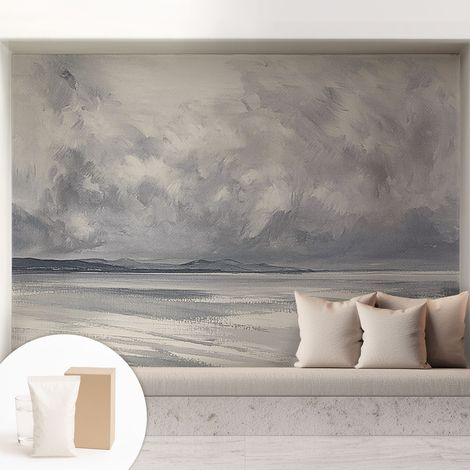 Tapete Vliestapete mit Kleber- abwaschbar - Raumgestaltung Schlafzimmer Wohnzimmer Tapete Sturm am Horizont 208x146 cm (1/5)