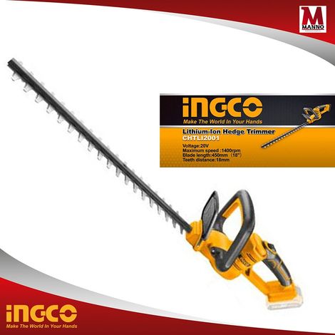 TAGLIASIEPI BATTERIA 20V NUDO 450MM CHTLI2001 INGCO (1/4)