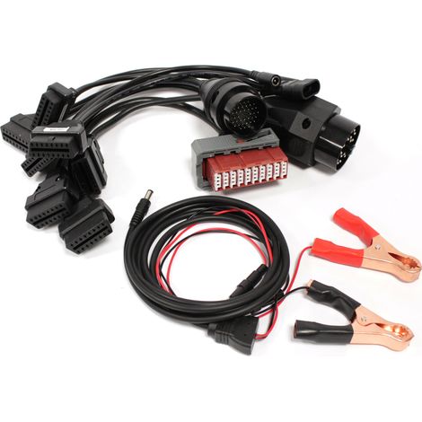 BeMatik - Kit 7 adaptateurs OBD2 AUTOCOMCAR compatibles avec Mercedes PSA 2 broches PSA 30 broches et compatibles avec Audi BMW OPEL FIAT (1/5)