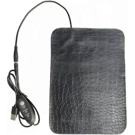 USB Leather Anti-Scratch animal Heating coussin pour Reptiles et Turtles réglable 3-Level température, résistant 22x15CM (1/5)