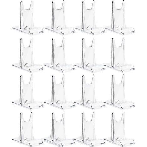 16 supports de livres en cristal réglables, pour l'exposition de livres. (1/5)