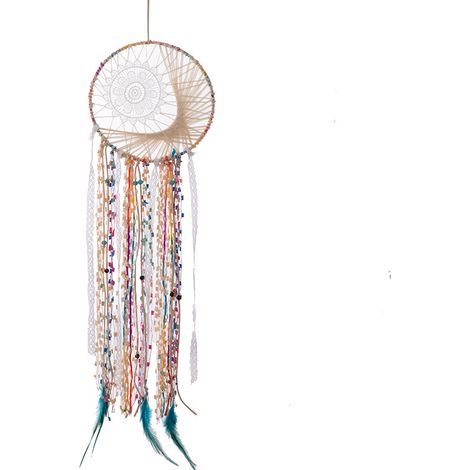 Attrape-rêves traditionnel fait main, décoration rétro idéale pour la fête des bébés, cadeau artisanal pour la chambre ou le salon. (1/5)
