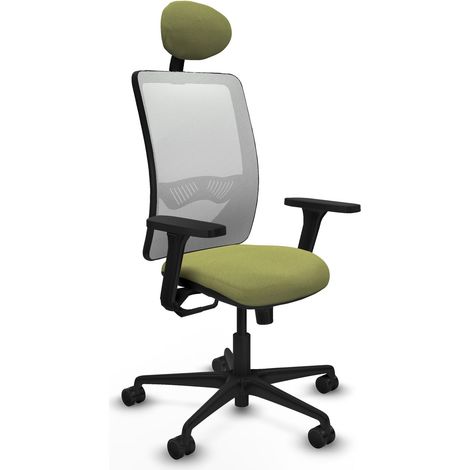 Silla de oficina piqueras y crespo Zulema blanco malla oliva (1/2)