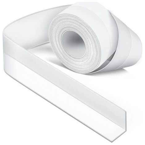 Joint Silicone Blanc Salle de Bain, Joint Salle de Baignoire, Ruban D'étanchéité, Anti-Moisissure et Imperméable, Ruban Adhésif doux Adapté à la Cuisine, les Toilettes, le Coin (1/4)