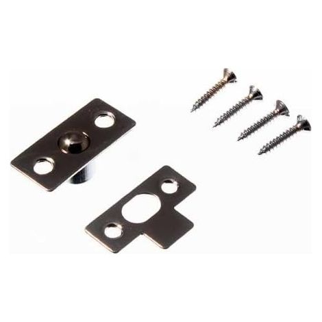 Lot de 10 fermoirs à boules pour placard et porte en nickel 13 mm (1/2)