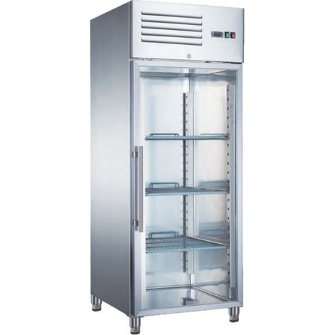 Armoire Réfrigérée Positive Inox GN 2/1 Porte Vitrée - 650 L - Furnotel (1/2)