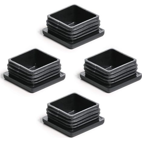 Lot De 4 Bouchon, 60 x 60 mm, Plastique Polyéthylène, Pour Tube Carré, Mobilier Intérieur Et Extérieur (1/5)