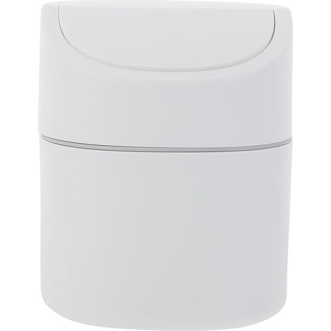 poubelle de bureau en plastique avec couvercle à charnière (1/5)