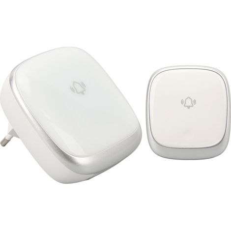 Sonnette électronique avec signal lumineux LED, idéale pour les personnes âgées et les personnes handicapées, à domicile ou à l'hôtel (100-260 V). (1/5)