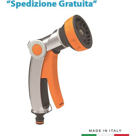 Pistola da irrigazione media portata 8 jet con inserti in metallo (1/2)
