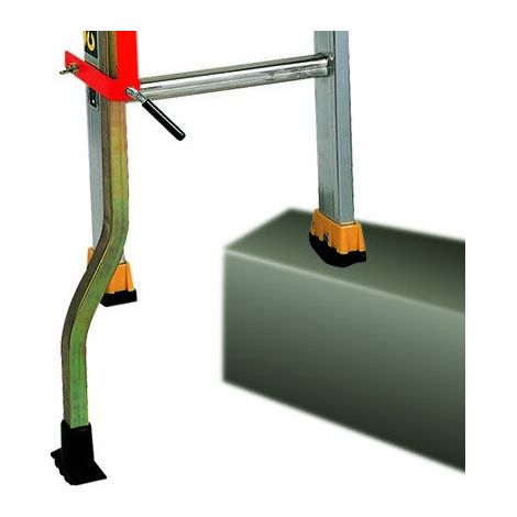 Centaure – Pied latéral réglable universel pour échelle – Longueur 73cm – Hauteur réglable 450mm – Acier haute résistance 25x25mm