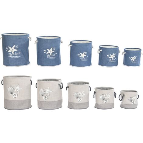 Cesta Ropa Set 5 Poliester 40X40X45,5 2 Surt. (1/5)
