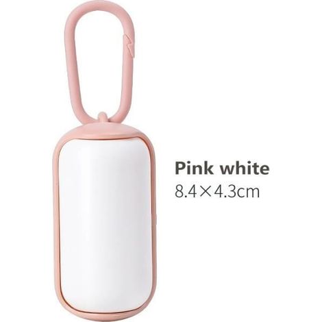 (Pink White)MINI boîte à ordures Portable pour animaux de compagnie, distributeur de sacs à déchets, transport en plein air, ramassa (1/4)