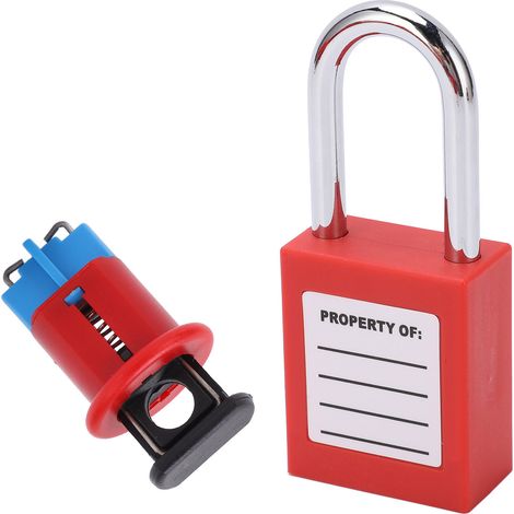 Dispositif de verrouillage de disjoncteur miniature, verrou de sécurité pour disjoncteur industriel (MPCI + cadenas 38 mm) (1/5)