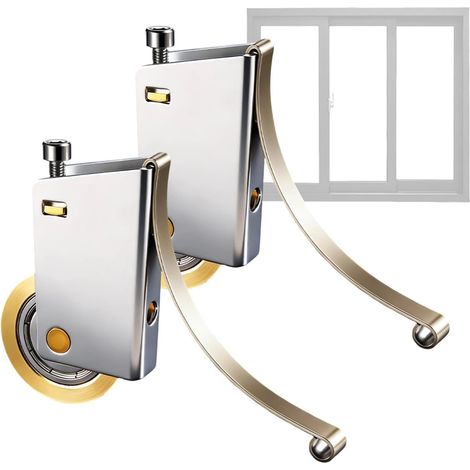 Kit de remplacement de roulettes pour porte coulissante, 2 pièces (1/5)