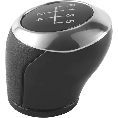Pommeau de levier de vitesses manuel à 5 rapports 24108036 pour Chevrolet Aveo Sonic T300 2012-2017, noir et argent (1/5)