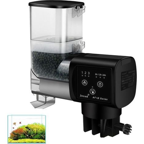 Distributeur automatique de nourriture pour aquarium : 250 ml Distributeur automatique de nourriture pour poisson, réglable, distributeur de nourriture pour poissons, distributeur automatique (1/5)