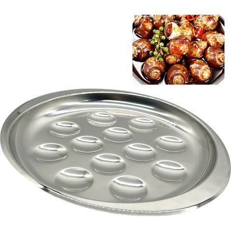 1 Assiette à Escargots, 12 Trous, Acier Inoxydable, Bords Lisses, Four Lave-vaisselle, Restaurant Maison (1/5)
