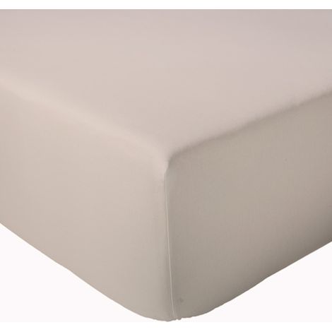 Drap housse en percale de coton uni PASSION PERCALE Bonnet de 30 cm 140x190 cm (1/5)