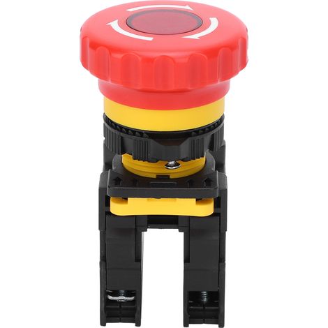 Bouton d'arrêt d'urgence, interrupteur rotatif, outils manuels, quincaillerie industrielle, rouge, 10 A, 600 V (1/5)