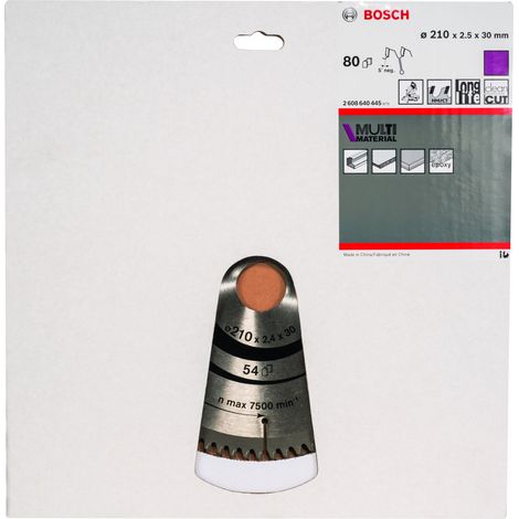 Hoja de sierra circular MM MU B 210x30-80  BOSCH 2608640445